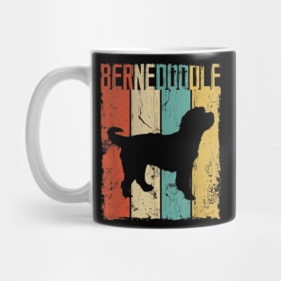 Bernedoodle Dog Silhouette Retro Vintage Lover Gift Mug